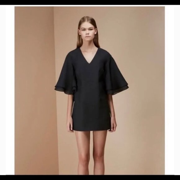 Keepsake Mini Dress All Yours Black Flutter Sleeve Large - Picture 7 of 7